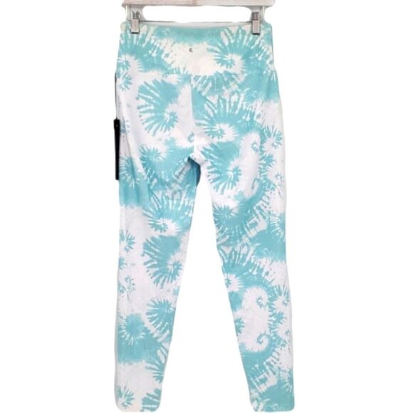 Kyodan Green and White Tie Dye High Waist Crop Length Stretch Legging Medium NWT - Picture 4 of 6